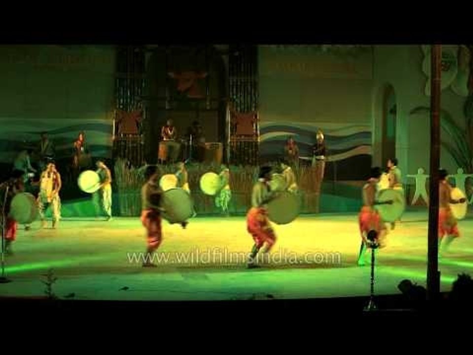 Dhol Cholom performance at Sangai festival