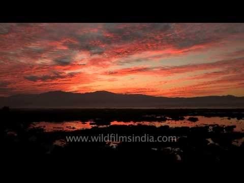 Alluring beauty of Loktak lake, with stunning sunset