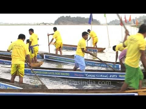 Boat Racing Competition at Loktak Lake, Manipur