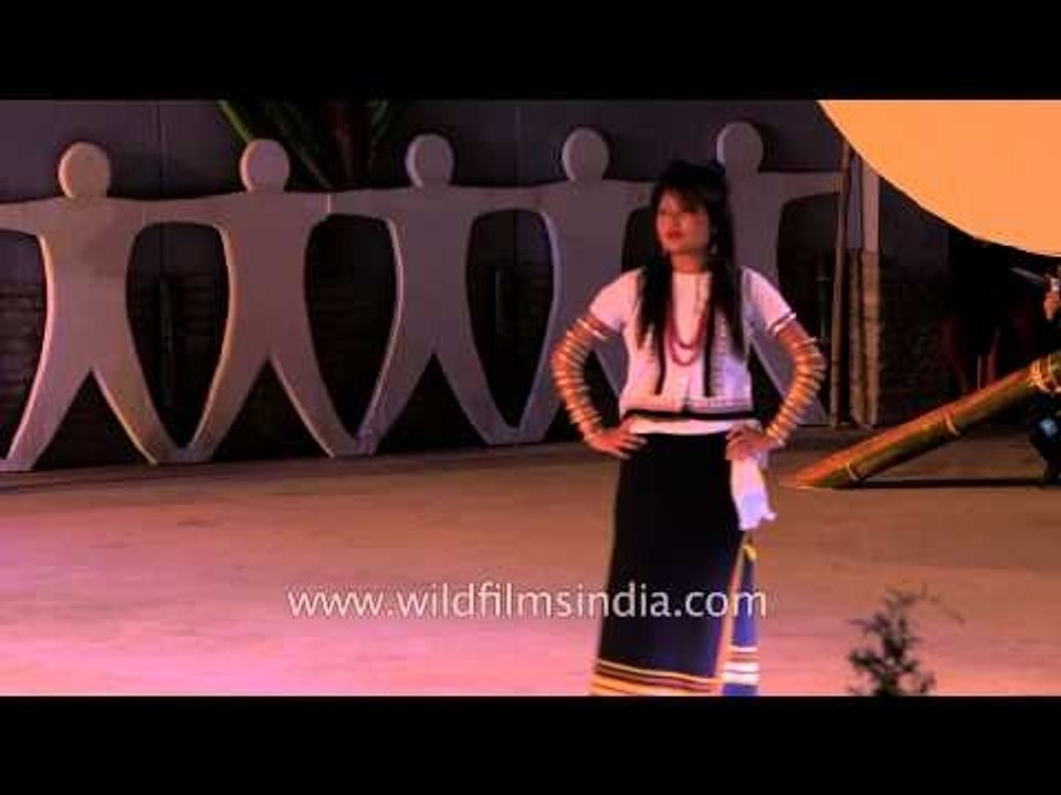 Models in Kuki cultural attire, in Imphal