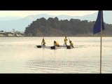 Local boat racing competition at Loktak Lake