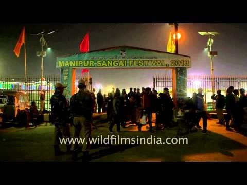 Getting out after the cultural programme - Sangai Fest 2013