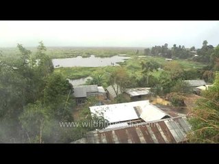 Indigenous people living in Loktak lake's islets