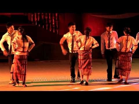 Mizo couples performing at Sangai Fest
