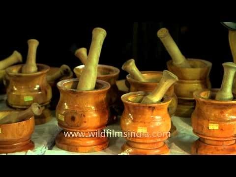 Handcrafted wooden items at Manipur Sangai Festival 2013