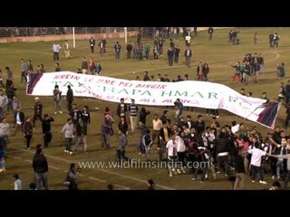 Hmar FC lifts up their banner after their win