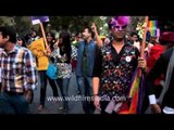 Volunteer speaks about LGBT Rights at Delhi Queer Pride 2013