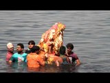 Decorated idol of Ganesh ready for the visarjan