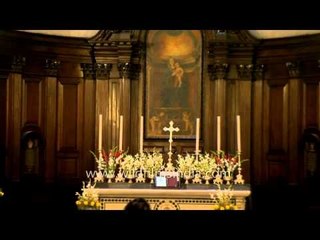 Inside view of Cathedral Church of Redemption in New Delhi