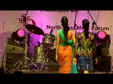 Garima Saikia Garg showing her collections at North East Fest