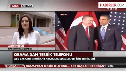 Obama Erdoğan'ı Telefonla Arayarak Tebrik Etti