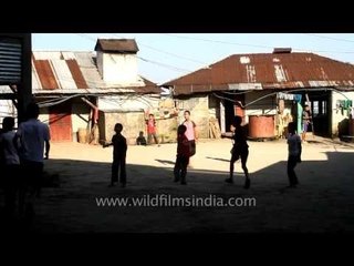 Mizo children playing football