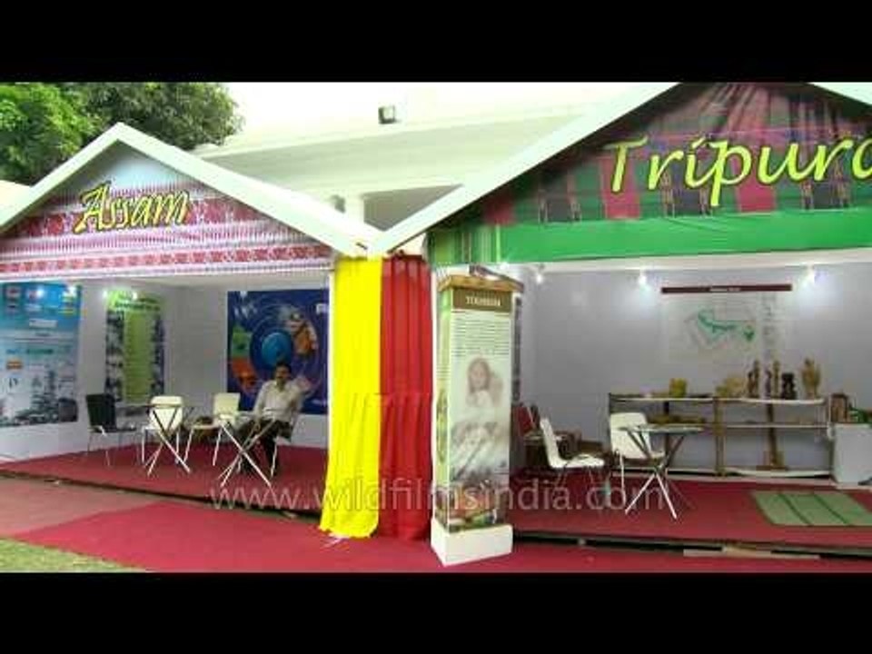 Stalls with varieties of cultural and traditional items: North East Fest