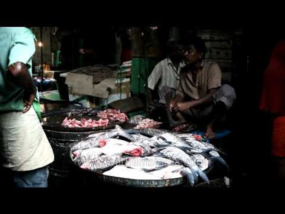 Fish Market: Kolkata Durga puja