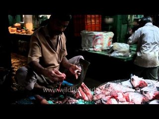 Market of fish in Kolkata: Durga puja