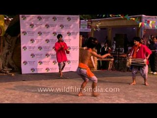Manipur's Meitei persenting " Cholom Dance" at the North East Fest