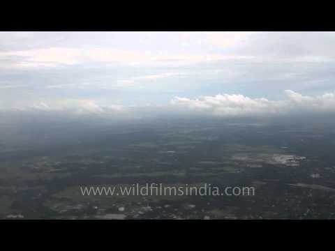 Beautiful Clouds over Kolkata, skyview from an airplane: