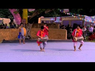 Traditional Manipuri dance "Dhol Cholom"