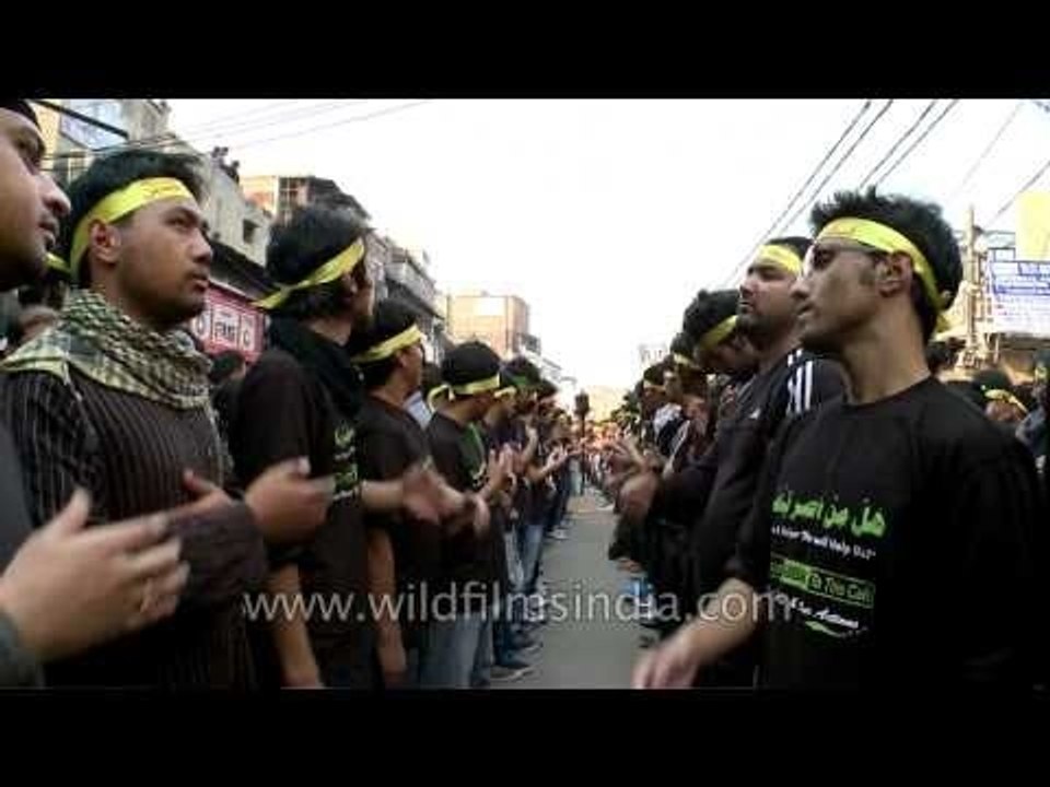 Mourning by muslim devotees from Kargil- Muharram