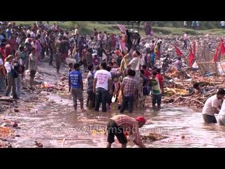 Visarjan in one of the most polluted rivers in India