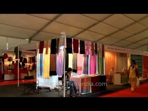 Displaying handicraft and handloom work at the NEFF- Delhi