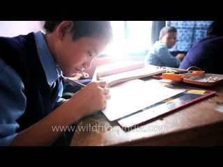 Children at work: Students of various classes in Ziro