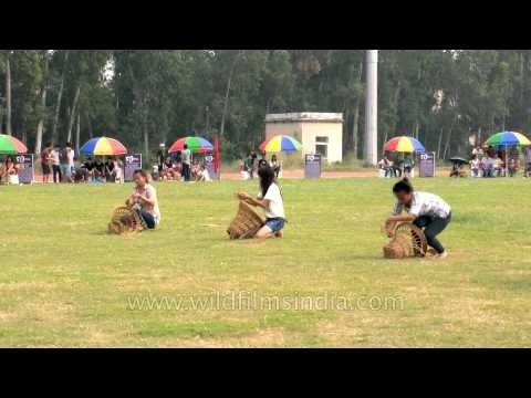 Traditional game basket binding at Naga Fest'13