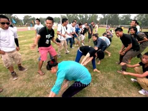 Naga youth delight playing Tug of war at Naga Fest'13