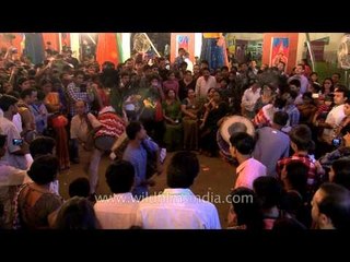 As they play the 'Dhak': Durga Puja at CR Park