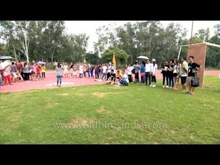 Women shot putter at 50th Naga Fest