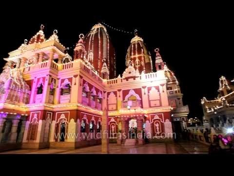 Birla Mandir decorated brightly : Janmashtami in delhi