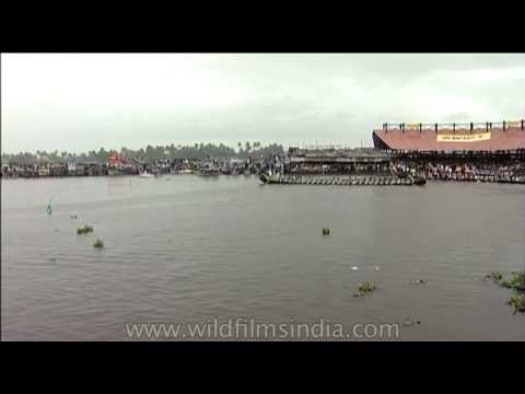 The venue of Nehru Trophy Boat Race - Punnamada Lake near Alappuzha, Kerala