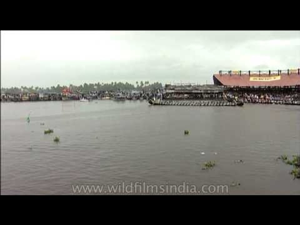 The venue of Nehru Trophy Boat Race - Punnamada...