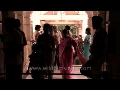 Devotees queue at Birla Mandir on the occasion of Shri Krishan Janmashtami
