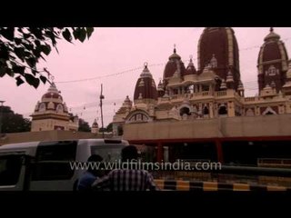 The exquisite Birla Mandir in red sandstone in New Delhi