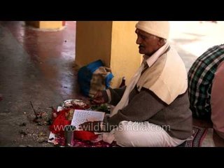 Priest performing pooja at Varahi devi complex