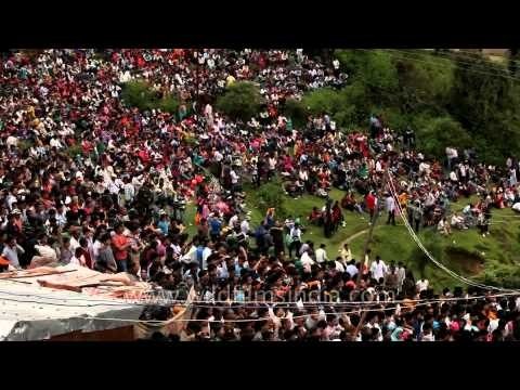 Thousands of people gathering to witness grand celebration of Bagwal in Devidhura