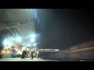 Passengers at Nizamuddin Railway station in fast motion