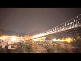 Ram Jhula in quick motion, Rishikesh