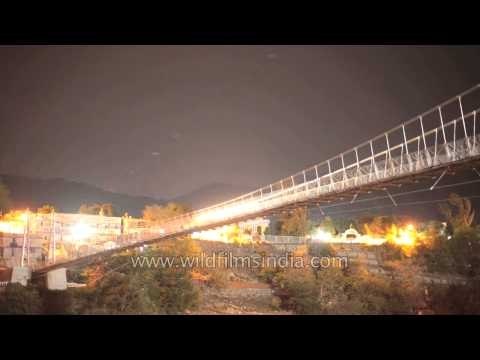 Ram Jhula in quick motion, Rishikesh