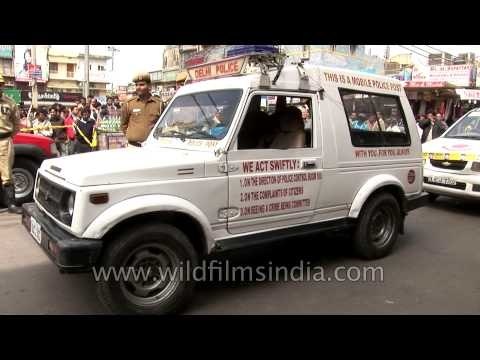 Delhi Police and Fire fighters to rescue as fire broke out at a saree shop in Central Market