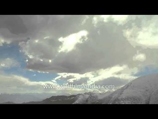 Clouds peacefully moving across the hills of Khardungla