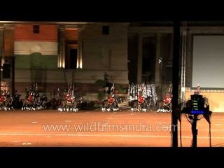Mounted parade during presentation of Silver Trumpet and Trumpet Banner