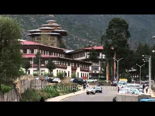 Dzong style buildings in Bhutan