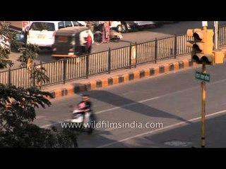 Busy traffic scene of Nagpur city