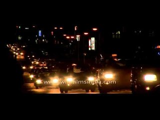 Busy highway in Bhutan