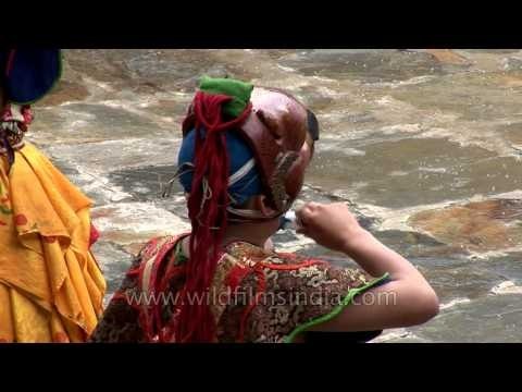 Scared Cham dance by Bhutanese monks in Bhutan