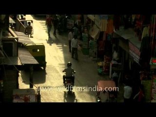 Top angle view of Paharganj streets, Delhi