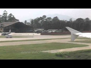 A flight taking off from Tribhuvan International Airport, Kathmandu