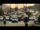 Heavy traffic on Ring Road, South Delhi